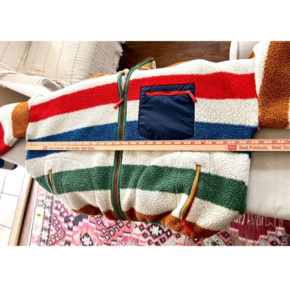 THE GREAT.OUTDOORS Plush Terrain Full Zip Jacket in Color Block Stripe - XL - Picture 11 of 14